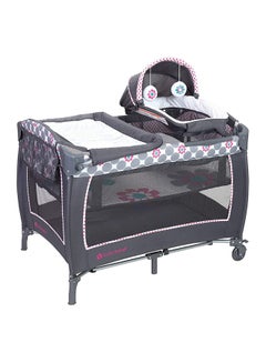 Buy Lil Snooze Deluxe Ii Nursery Center Baby Cot - Grey/White/Pink in UAE