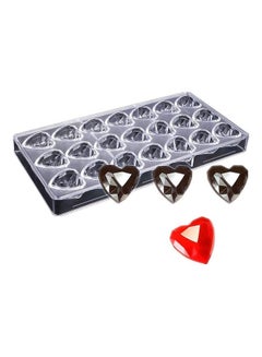 Buy 21 Well Diamond Heart Plastic Chocolate Mold Ice Cube Mould B1 Multicolour in Saudi Arabia