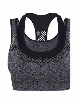 Buy Women Sportswear Vest Running Exercise Sports Underwear Breathable Bra Top Grey in Saudi Arabia
