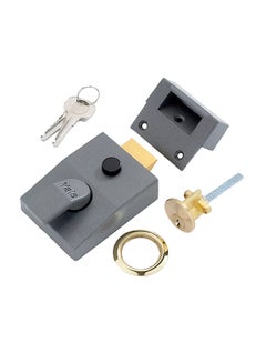 Buy Night Latch Dead Lock With Key Gold/Grey/Silver 60mm in UAE