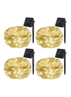 Buy Pack Of 4 Solar String Light For Christmas Yellow/Black 12x19cm Yellow/Black 12x19cm in UAE