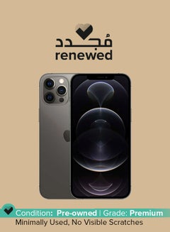 اشتري Renewed - iPhone 12 Pro Max With Facetime 256GB Graphite 5G - Middle East Version في الامارات