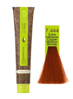 Buy Cream Hair Colour 7.444 Extra Intensive Copper Medium Blonde 100ml in UAE