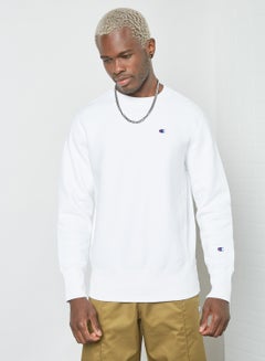 Buy Reverse Weave Crewneck Sweatshirt White in Saudi Arabia
