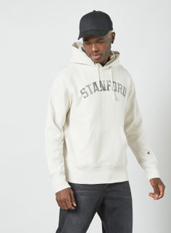 Buy College Reverse Weave Hoodie White in UAE