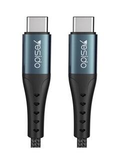 Buy Type C To Type C 60W Data Sync And Super Fast Charger Cable Black in UAE