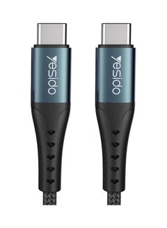 اشتري Type C To Type C 60W Data Sync And Super Fast Charger Cable Black في الامارات