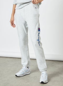 Buy Script Logo Reverse Weave Joggers Grey in UAE