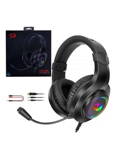 اشتري HYLAS H260 RGB Gaming Headphone, 50mm Audio Drivers, Passive Noise Isolation, 3.5mm Audio & Mic Jack, USB-A Connector, 6ft Cable Length, Compatible with Xbox One, PS4, PS5, PCs, Laptops and Nintendo Switch, H260-RG Black في الامارات