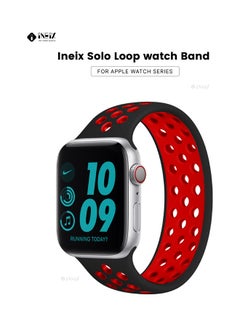 Buy Replacement Strap Band for Apple Watch 38/40 mm Black/Red in Saudi Arabia