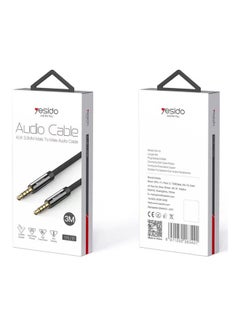 Buy AUX 3.5MM Male To Male Audio Cable Black in Saudi Arabia