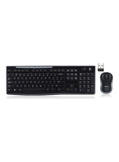 Buy 2-Piece Wireless Keyboard and Mouse with USB Receiver Black in Egypt