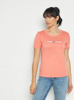 Buy Front Logo T-Shirt Pink in UAE