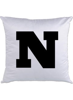 Buy N Printed Cushion White/Black 40x40cm in UAE