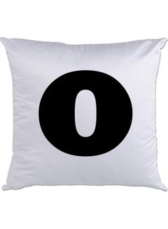 Buy O Printed Cushion White/Black 40x40cm in UAE