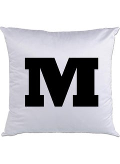 اشتري M Printed Cushion White/Black 40x40سم في الامارات