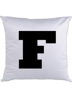 اشتري F Printed Cushion White/Black 40x40سم في الامارات