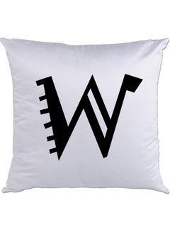 اشتري W Printed Cushion White/Black 40x40سم في الامارات