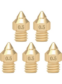 Buy 5-Piece 3D Printer Nozzles Brass in Saudi Arabia