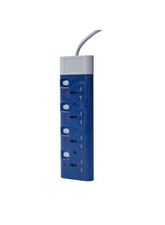 Buy 4-Way Extension Socket Blue/Grey 3meter in UAE