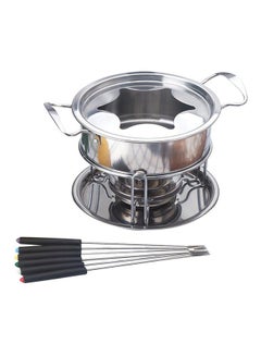 اشتري Chocolate Melting Pot With 6-Piece Forks أسود/ فضي 190x166x15ملليمتر في السعودية