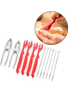 Buy 12-Piece Multi-Purpose Crab Meat Tools Set Multicolour 18.4 x7.8 x 1.7cm in Saudi Arabia