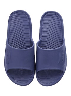 Buy Men Waterproof Anti-slip Lightweight Shower Slippers Dark Blue in UAE