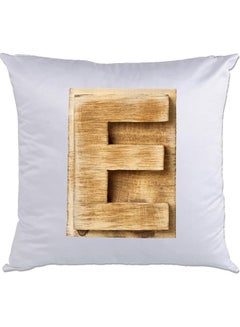 اشتري E-Printed Decorative Pillow White/Brown 40x40سم في الامارات