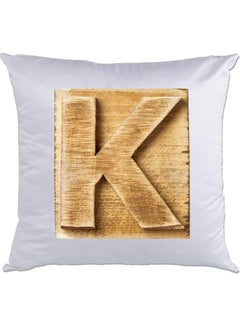 اشتري K-Printed Decorative Pillow White/Brown 40 x 40سم في الامارات