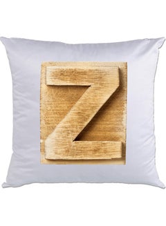 Buy Z-Printed Decorative Pillow White/Brown 40 x 40cm in UAE