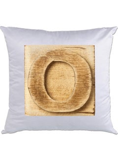 اشتري O-Printed Decorative Pillow White/Brown 40 x 40سم في الامارات