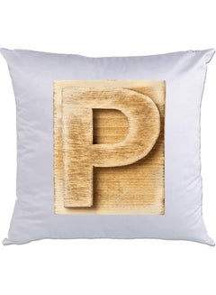 اشتري P-Printed Decorative Pillow White/Brown 40 x 40سم في الامارات