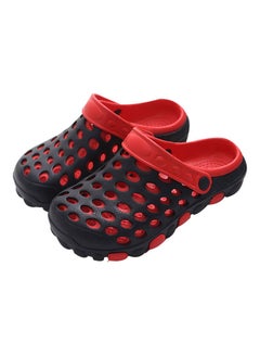 Buy Multi Holes Anti-skid Outdoor Beach Slippers Sandals Black/Red in Saudi Arabia