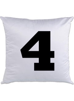 Buy 4 Printed Cushion White/Black 40x40cm in UAE