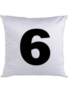 اشتري 6 Printed Cushion White/Black 40x40سم في الامارات