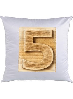 اشتري 5-Printed Decorative Cushion White/Brown في الامارات