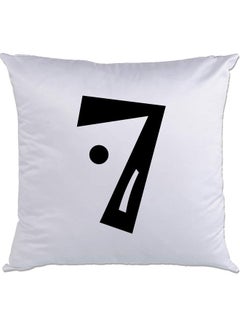 Buy 7 Printed Cushion White/Black in UAE