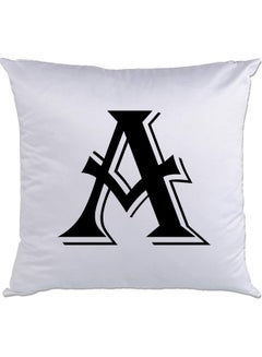 اشتري A-Printed Decorative Pillow White/Black 40 x 40سم في الامارات