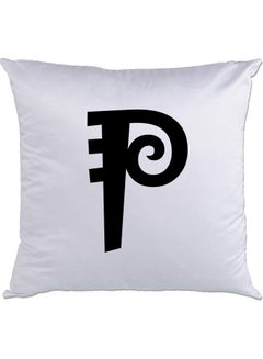 اشتري P Printed Cushion White/Black 40x40سم في الامارات