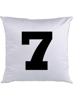 Buy 7 Printed Cushion White/Black 40x40cm in UAE