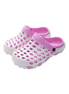 Buy Summer Casual Closed Toe Multi Holes Anti-skid Sandals White/Pink in Saudi Arabia