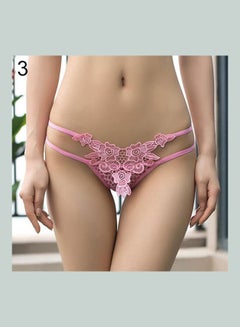 Buy Lace Detail Brief Pink in Saudi Arabia