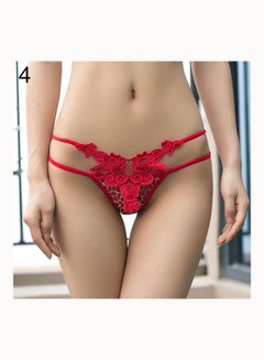 Buy Lace Detail Brief Red in Saudi Arabia