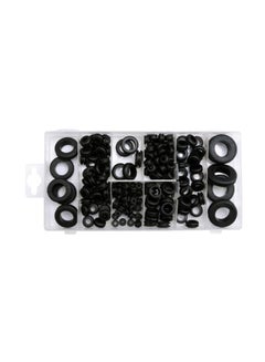 Buy 180-Piece Rubber Ring Grommets Hand Tool Set Black in Saudi Arabia