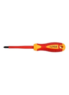 Buy Insulated Philips Screwdriver PH2x100mm VDE-1000V YT-2823 Red/Yellow/Black 100mm in UAE