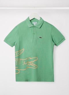 Shop Lacoste Kids Teen Crocodile Cotton Polo Green Online In Dubai Abu Dhabi And All Uae