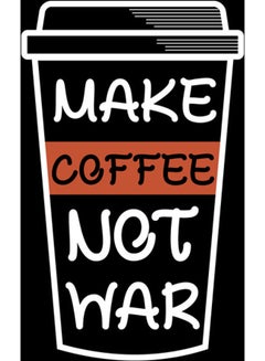 Buy Make Coffee Not War Wall Art Multicolour 33 x 33cm in Saudi Arabia