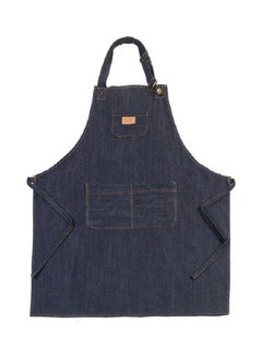 Buy Halter Adjustable Denim Apron Blue 20 x 20 x 2cm in Saudi Arabia