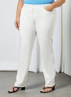 Buy Plus Size Julie Slim Fit Jeans White in Saudi Arabia