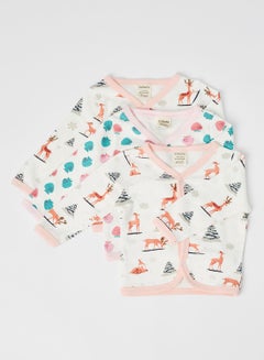 Buy Baby Girls V-Neck Long Sleeve Tshirt Light Pink in UAE